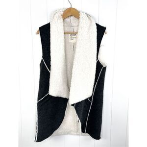Dylan Faux Fur‎ Dark Great Shearling Vest Size M